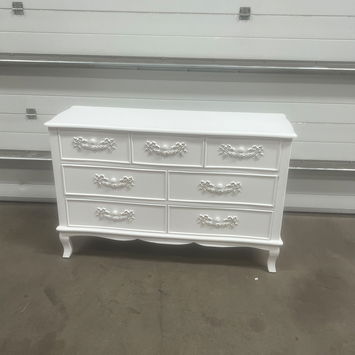 Antique White 7 Drawer Chest of Drawers - Pays Blanc Range