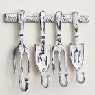 Antique White Fork & Spade Wall Mounted Hooks