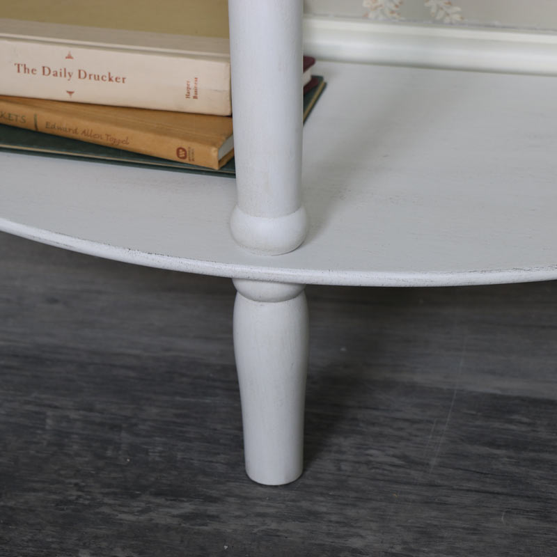 Antique White Half Moon Console Table Mia Range