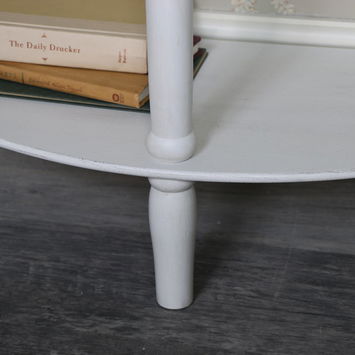 Antique White Half Moon Console Table - Mia Range