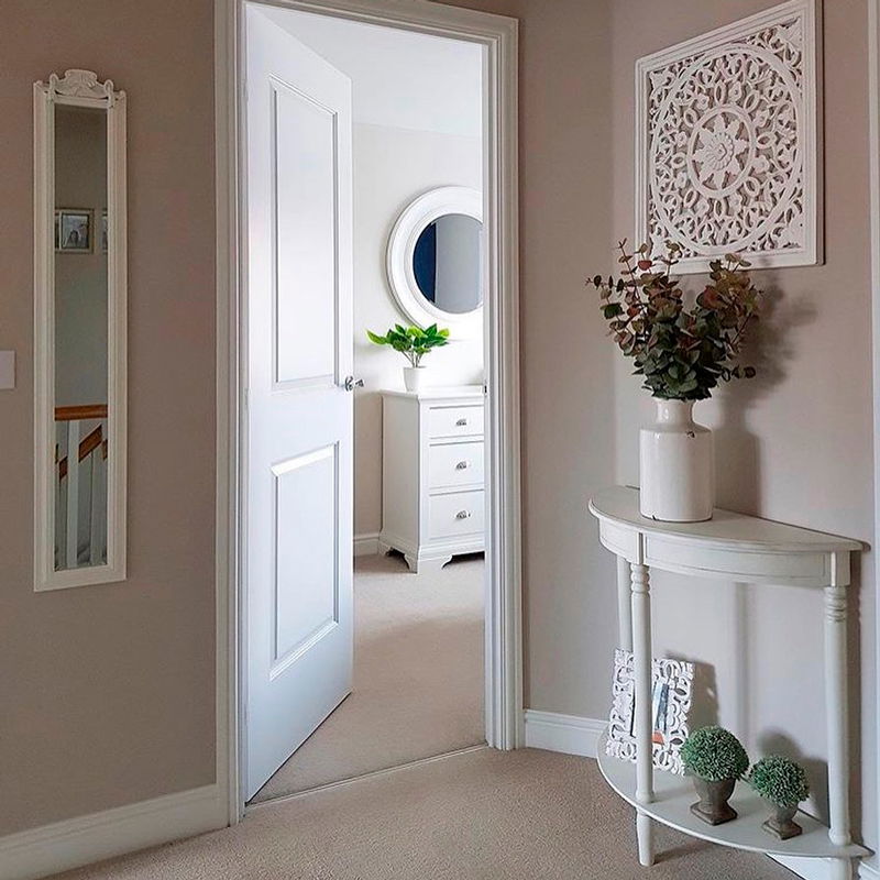 Antique White Half Moon Console Table Mia Range