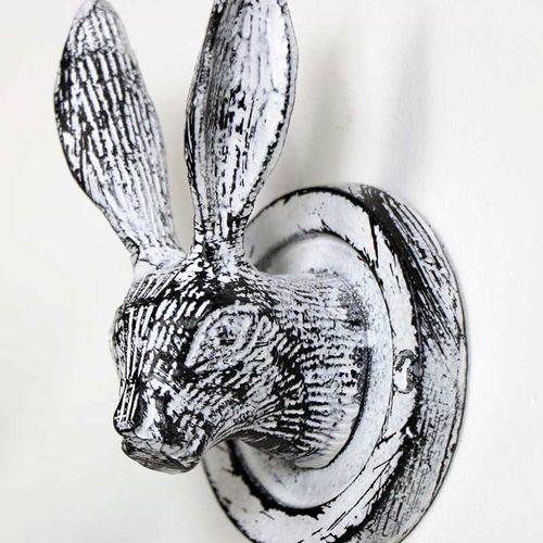 Antique White Hare Head Coat Hook