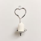 Antique White Heart Candle Sconce 