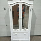 Antique White Mirrored Closet - Pays Blanc Range