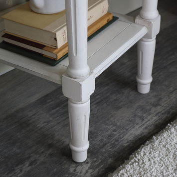 Antique White Square Side Table - Mia Range