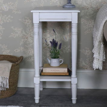 Antique White Square Side Table - Mia Range