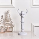 Antique White Stag Candle Holder - 30cm