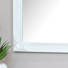 Antique White Wall Mirror 36cm x 55cm