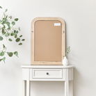 Dark Wood Arched Frame Wall Mirror 50cm x 70cm