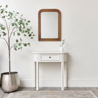Dark Wood Arched Frame Wall Mirror 50cm x 70cm
