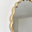 Gold Scalloped Frame Round Wall Mirror - 80cm x 80cm