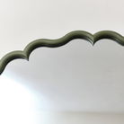 Green Scalloped Frame Round Wall Mirror - 80cm x 80cm
