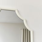Ivory Geometric Framed Wall Mirror 80cm x 50cm