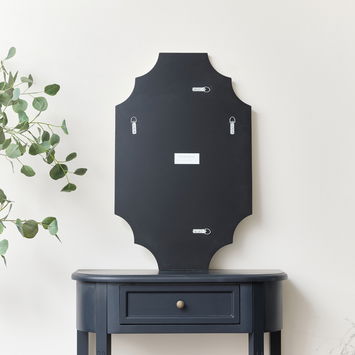 Ivory Geometric Framed Wall Mirror 80cm x 50cm