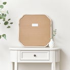 Square Natural Washed Wood Framed Wall Mirror 50cm x 50cm