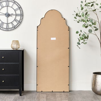 Antique Brushed Gold Arched Wall Mirror 155cm x 60cm