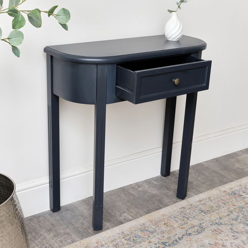 Black Half Moon Table - Daventry Black Range