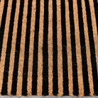 Black & Natural Striped Print Coir Mat 40cm x 60cm