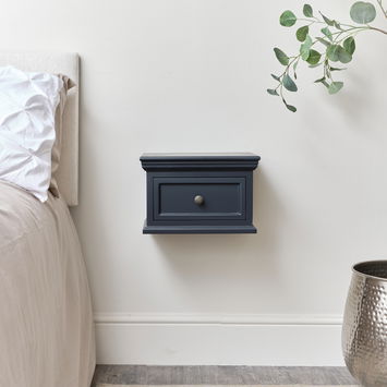 Black Wall Mounted Bedside Table - Daventry Black Range