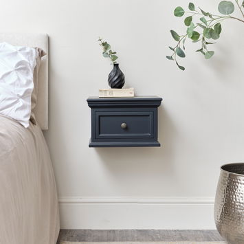 Black Wall Mounted Bedside Table - Daventry Black Range