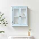 Duck Egg Blue Reeded Glass Wall Cabinet