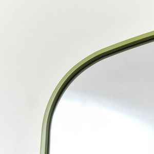 Green Metal Framed Arched Wall Mirror 90cm x 90cm