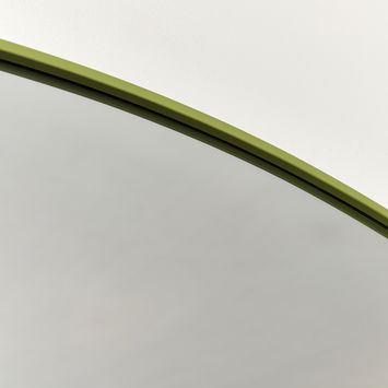 Green Metal Framed Arched Wall Mirror 90cm x 90cm