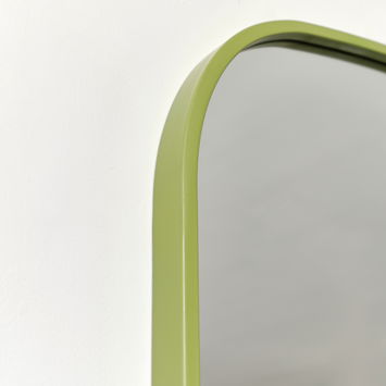 Green Metal Framed Arched Wall Mirror 90cm x 90cm
