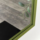 Green Metal Framed Arched Wall Mirror 90cm x 90cm