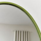 Green Oval Metal Framed Mirror 50cm x 70cm