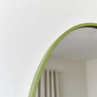 Green Oval Metal Framed Mirror 50cm x 70cm