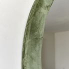Green Oval Velvet Framed Wall Mirror 50cm x 70cm