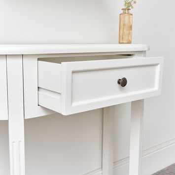 Ivory Half Moon Table - Daventry Ivory Range