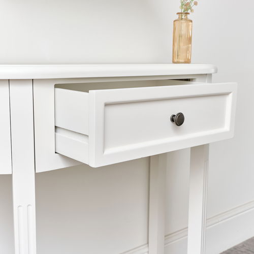 Ivory Half Moon Table - Daventry Ivory Range
