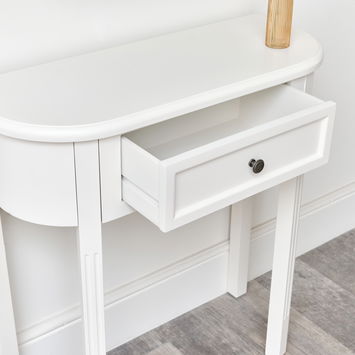 Ivory Half Moon Table - Daventry Ivory Range