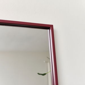 Large Red Thin Framed Wall/Leaner Mirror 60cm x 140cm