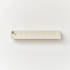 Pale Taupe Scalloped Wall Storage Shelf - 61cm