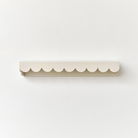 Pale Taupe Scalloped Wall Storage Shelf - 61cm