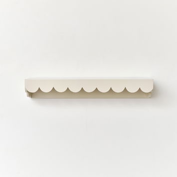 Pale Taupe Scalloped Wall Storage Shelf - 61cm