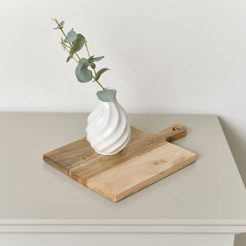 Rectangular Mango Wood Chopping Board with Heart Detail - 30cm