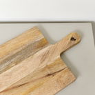 Rectangular Mango Wood Chopping Board with Heart Detail - 40cm
