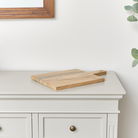 Rectangular Mango Wood Chopping Board with Heart Detail - 40cm