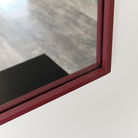 Red Metal Framed Arched Wall Mirror 90cm x 90cm