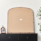 Red Metal Framed Arched Wall Mirror 90cm x 90cm