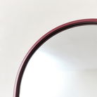 Red Metal Framed Pill Shaped Mirror 40cm x 150cm