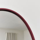 Red Oval Metal Framed Mirror 50cm x 70cm