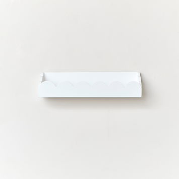 White Scalloped Wall Storage Shelf - 40cm