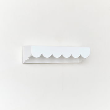 White Scalloped Wall Storage Shelf - 40cm