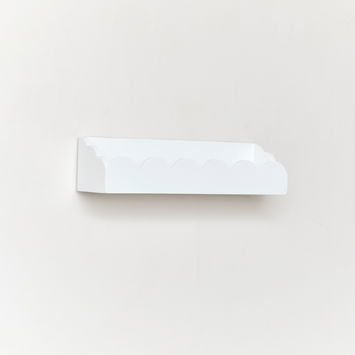 White Scalloped Wall Storage Shelf - 40cm