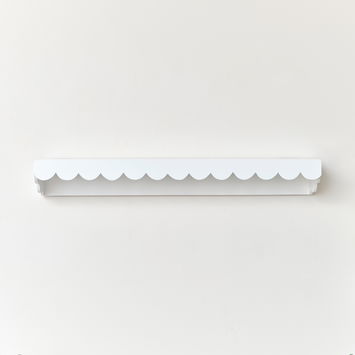 White Scalloped Wall Storage Shelf - 90cm